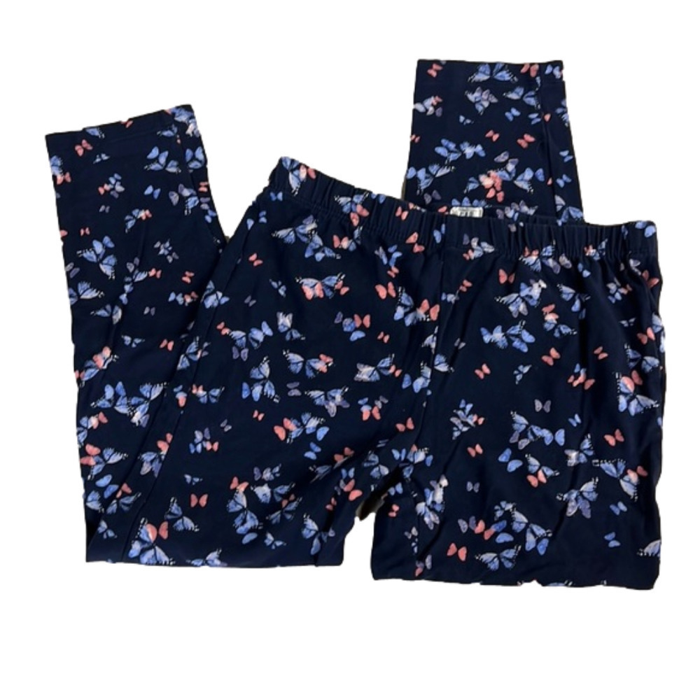 Gap Blue Butterfly Print Capri Leggings Size 10